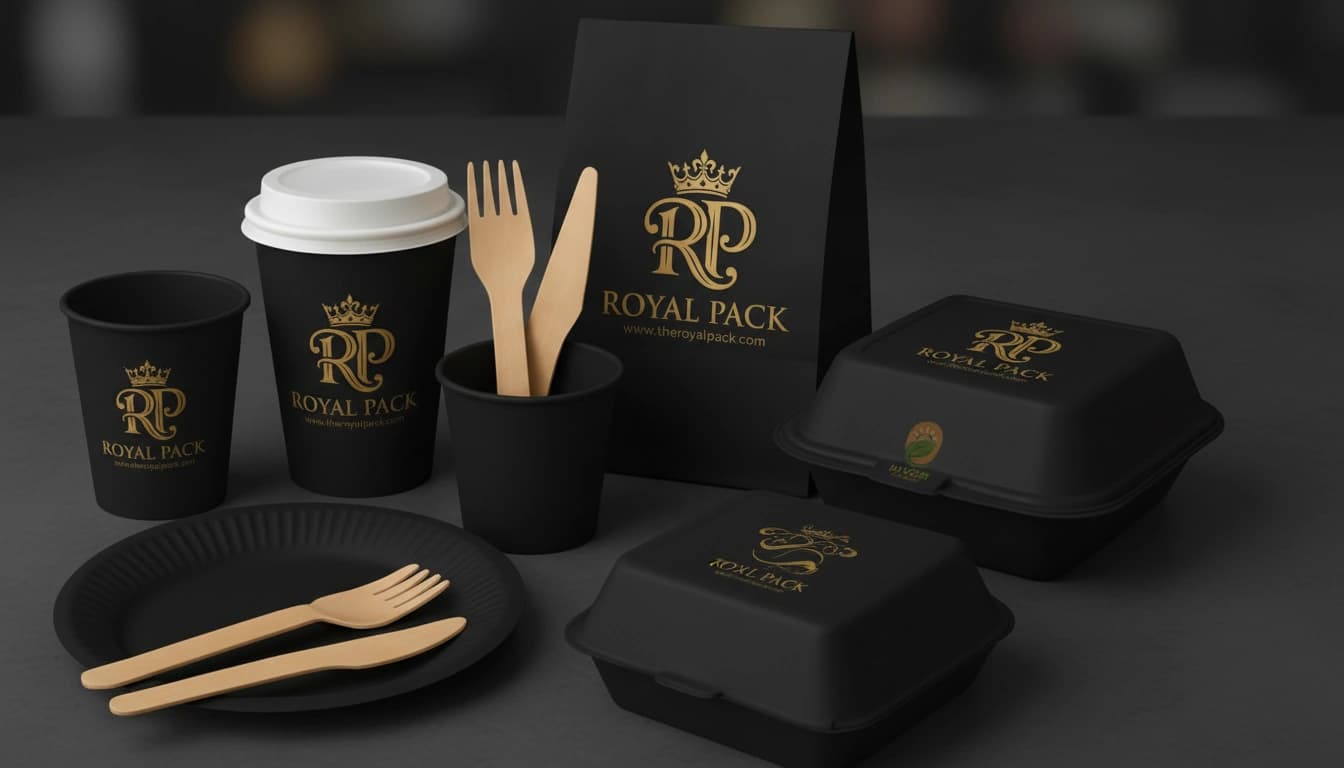 Royal Pack branded single-wall paper cup with full-color print