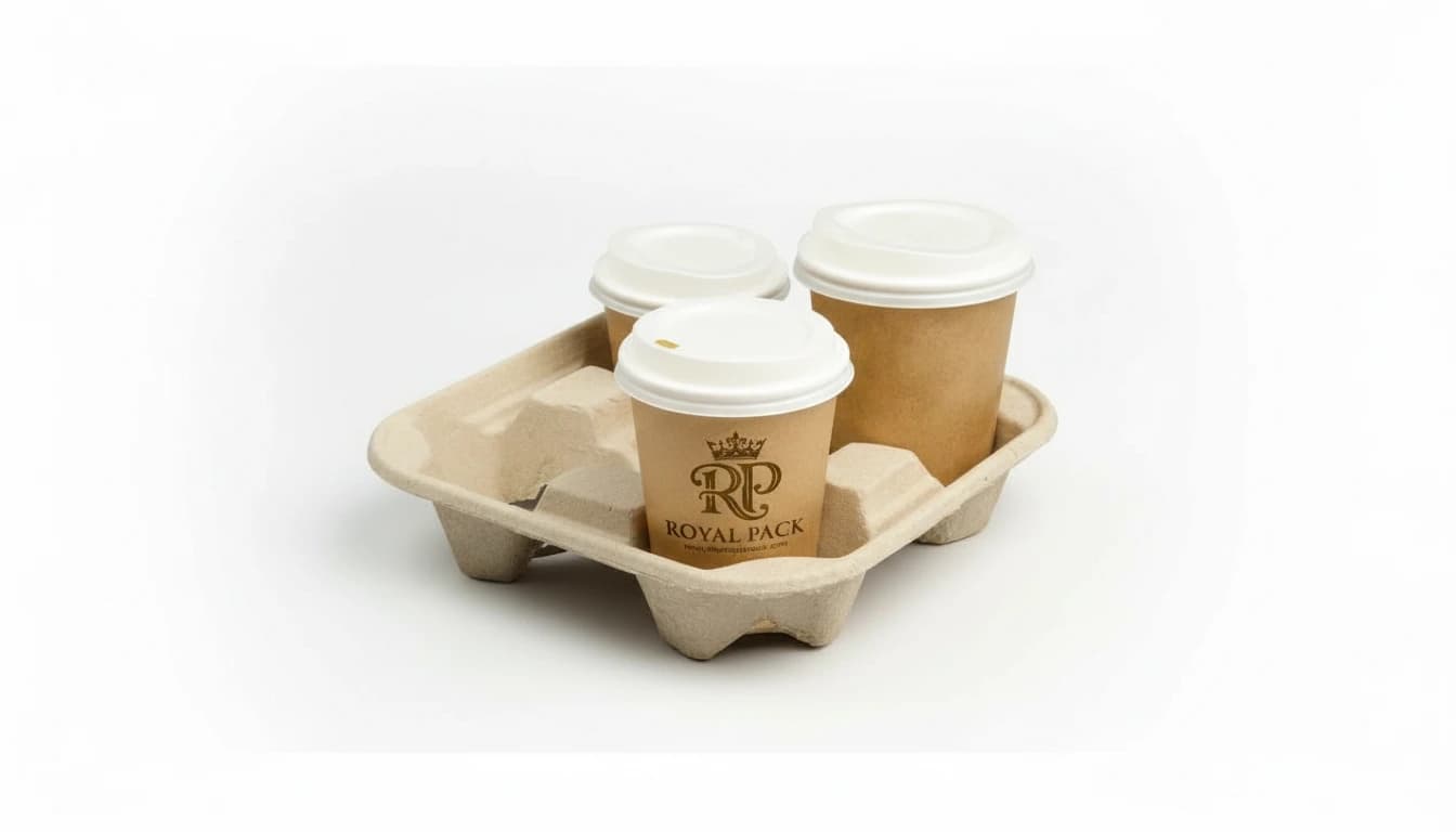 Two-cup and four-cup cardboard carriers
