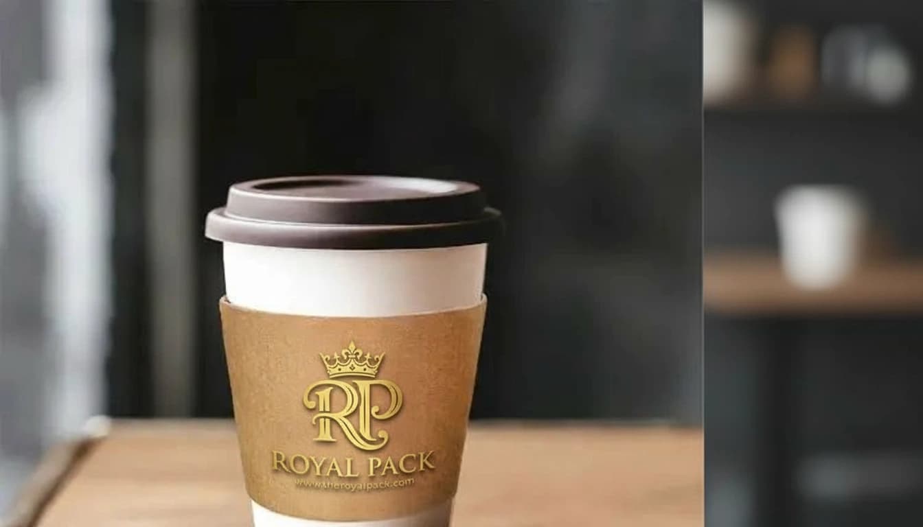 Custom printed cup sleeve close-up