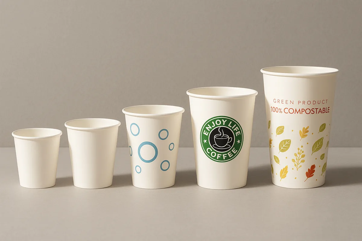 Single wall hot paper cups